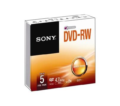 SONY DVD-RW balení po 5 kusech