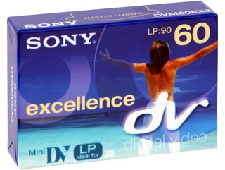 Sony DVM60EX, 60 minut Mini DV kazeta Excellence
