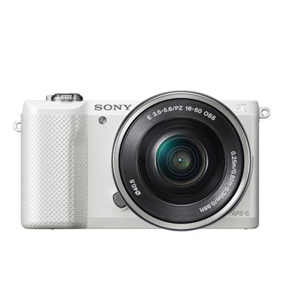 SONY ILCE-5000 Fotoaparát Alfa 5000 s bajonetem E + 16-50mm objektiv - White