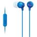 SONY MDR-EX15AP - Sluchátka do uší s mikrofonem - Blue