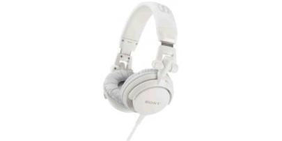 SONY MDR-V55 DJ Skládací sluchátka s 40mm reproduktory, neodymovým magnetem a kabelem dlouhým 1,2 m - WHITE