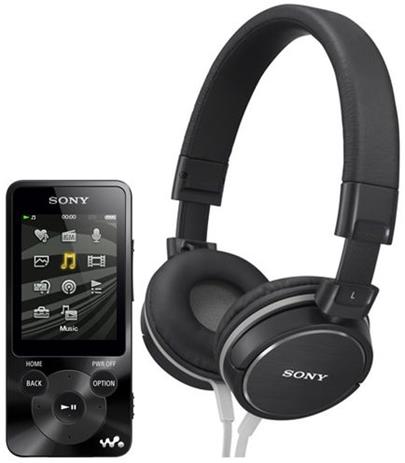 SONY NWZ-E384 Videopřehrávač mp3 Walkman® 8GB + sluchátka MDRZX310B.AE - BLACK