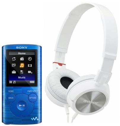 SONY NWZ-E384 Videopřehrávač mp3 Walkman® 8GB + sluchátka MDRZX310L.AE - BLUE