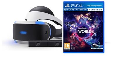 SONY PS4 PlayStation VR + Eye Camera V2 + VR Worlds
