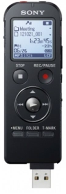 SONY Stereofonní diktafon ICD-UX533 - 4 GB - tři v jednom - Black