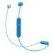SONY WIC300L.CE7 Sportovní sluchátka s uchycením okolo ucha + ovladač pro telefon - Blue