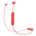 SONY WIC300R.CE7 Sportovní sluchátka s uchycením okolo ucha + ovladač pro telefon - Red