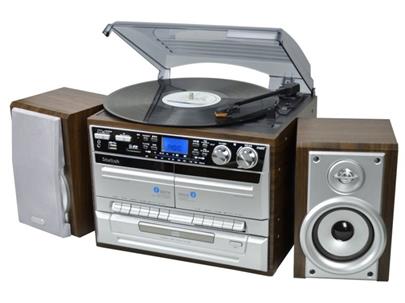 Soundmaster MCD5500DBR Stereo-Hifi-music centrum / AM/FM / CD / MP3 / 2x kazeta / záznam na USB/CD / DO / hnědý