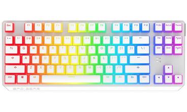 SPC Gear klávesnice GK630K Onyx white Tournament / mechanická / Kailh Brown / RGB / kompaktní / US layout / bílá