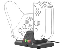 SPEED LINK nabíječka QUAD Multi-Charger, pro Nintendo Switch, černá