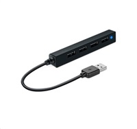 SPEED LINK pasivní rozbočovač SNAPPY SLIM USB Hub, 4-Port, USB 2.0, černá