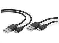 SPEED LINK USB kabel, STREAM Play & Charge USB Cable Set - pro PS4, černá