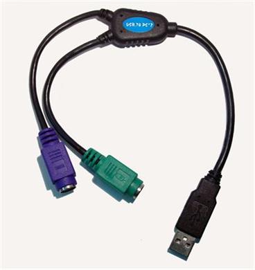 ST-LAB U-430/Y-155 USB to PS2 kabel adapter (1xUSB, 2xPS2)