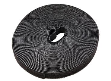 Stahovácí páska 16mm, suchý zip, 10m, černá