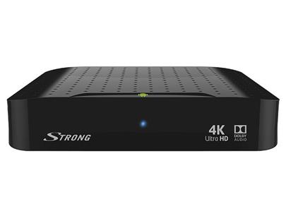 STRONG android box SRT 2023/ 4K Ultra HD/ H.265/HEVC/ IPTV/ HDMI/ 2x USB/ BT/ LAN/ W-Fi/ Android 7.1/ černý
