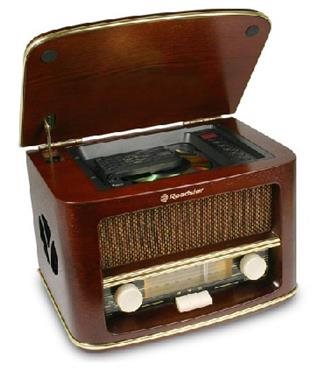 STYLE WOODEN HOME RADIO WITH TOP LOADING CD-MP3 PLAYER, 3-DIGIT RED LED DISPLAY