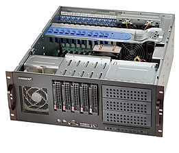 SUPERMICRO 4U industrial,5x3,5",HotSwap,3x5,25",11x slot PCI,2x600W