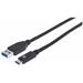 SuperSpeed+ USB C Device Cable, USB 3.1, Gen 2, Type-A Male to Type-C Male, 10 Gbps, 50 cm (20 in.),