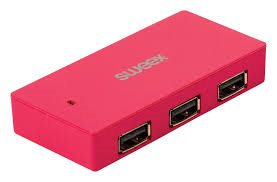 SWEEX USB rozbočovač Paris, 4 porty, fuchsiový