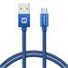 SWISSTEN DATA CABLE USB / MICRO USB TEXTILE 1,2M BLUE