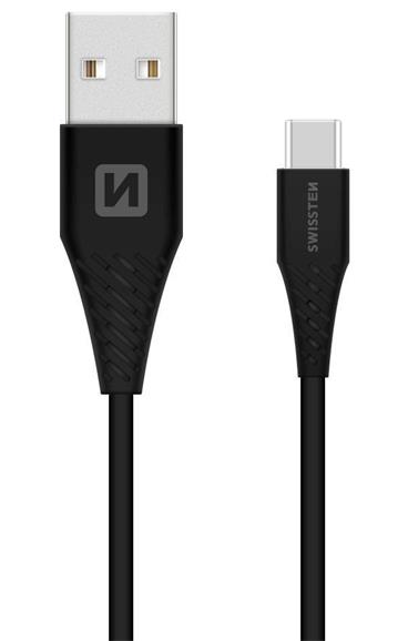 SWISSTEN DATA CABLE USB / USB-C 3.1 1,5M BLACK (9mm)