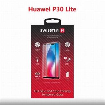 SWISSTEN OCHRANNÉ SKLO CASE FRIENDLY HUAWEI P30 LITE ČERNÉ