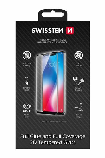 SWISSTEN OCHRANNÉ SKLO ULTRA DURABLE 3D SAMSUNG A505 GALAXY A50 ČERNÉ