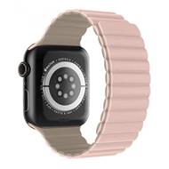 SWISSTEN ŘEMÍNEK PRO APPLE WATCH SILIKONOVÝ - MAGNETIC 42 / 44 / 45 / 49 mm RŮŽOVO/CAPPUCCINO