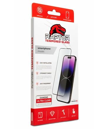 Swissten sklo RAPTOR DIAMOND ULTRA CLEAR 3D TEMPEROVANÉ SAMSUNG Galaxy S24 ULTRA černé s funkční čtečkou otisku prstů