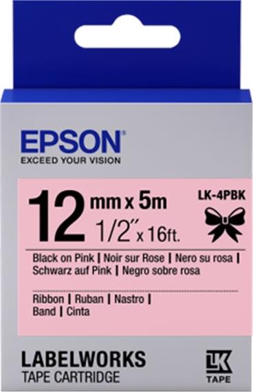 Tape - LK-4PBK Ribbon BLK-/Pik 12/5