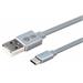 TB Touch USB-C/USB-A plochý kabel, 1m, šedý