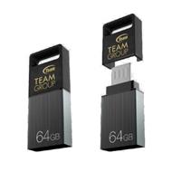 TEAM Flash Disk 64GB M151, Dual USB 2.0 & Micro USB, OTG, šedá