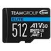 TEAM MicroSDXC karta 512GB ELITE A1 V30 UHS-I U3 + SD adapter