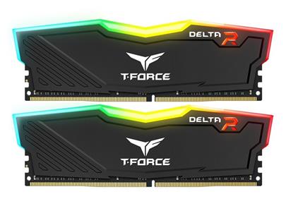 TEAM T-FORCE Delta RGB 16GB DDR4 2666MHz / DIMM / CL15-17-17-35 / Black / 1,2V / KIT 2x 8GB