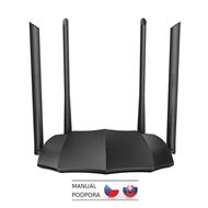 Tenda AC8 WiFi AC Gigabit Router 1200Mb/s, 1x GWAN, 3x GLAN, 4x 6dBi antény, WISP, Uni.Repeater, APP