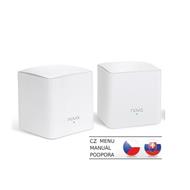 Tenda Nova MW5c (2-pack) WiFi AC1200 Mesh Gigabit system Dual Band, 4x GLAN/GWAN, SMART CZ aplikace