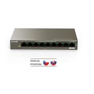 Tenda TEF1109P-8-63W PoE AT switch (8x PoE 802.3af/at, 9x 100Mb/s, PoE celkem 63W, fanless