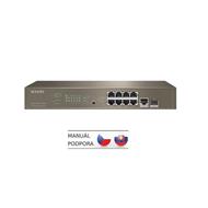 Tenda TEG5310P-8-150W Gigabit L3 PoE Switch 130W, 8x 1Gb/s PoE, 2x RJ45/SFP, STP, IGMP, VLAN, Rack