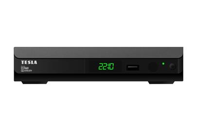 TESLA 2x DVB-T/T2 přijímač Duplex T2/ Full HD/ H.265/HEVC/ PVR/ EPG/ 2x USB/ HDMI/ LAN/ SCART/ černý