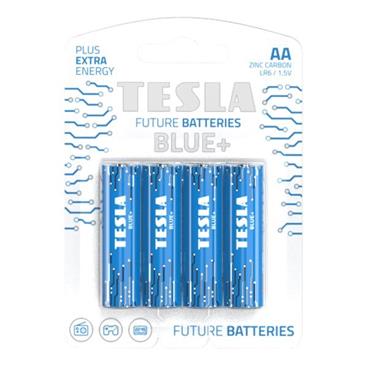 Tesla AA BLUE+ zinkouhlíková, 4 ks, ND, (R06, tužková, blister)