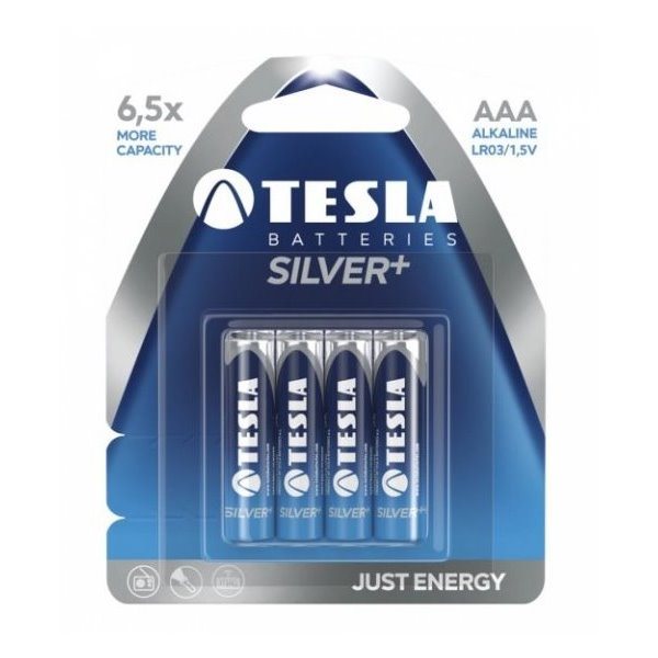 TESLA alkalické baterie AAA SILVER+ 1,5W 1120mAh 4 ks
