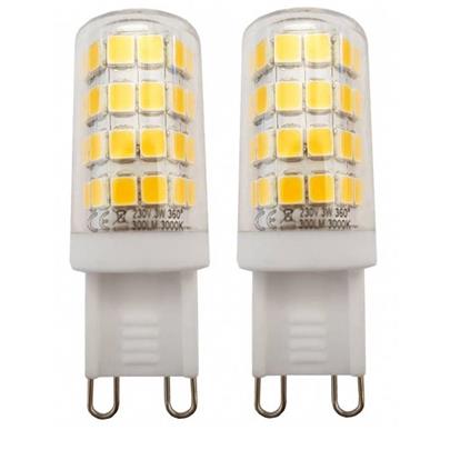 TESLA LED žárovka/ G9/ 3W/ 230V/ 300lm/ 3000K/ teplá bílá (2pack)