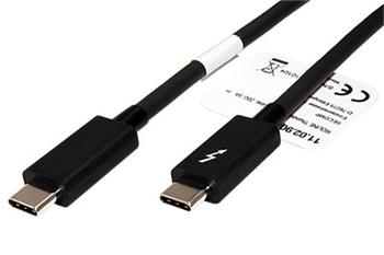 Thunderbolt 3 Kabel, USB C(M) - USB C(M), 20Gb/s, PD 20V/5A, černý, 1 m