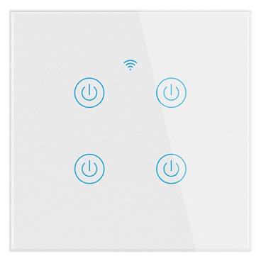 TINYCONTROL DS114 Wi-FI vypínač, 4 póly, TASMOTA, bez potřeby středního vodiče