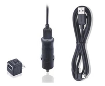 TOMTOM nabíječka do auta mini/micro USB, 12/24 V + micro USB adaptér