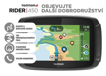 TomTom Rider 450 World pro motocykly, LIFETIME mapy