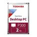 TOSHIBA BULK P300 Desktop PC Hard Drive internal 3.5inch SATA 6Gb/s 18TB 512MB 2TB 7.2RPM