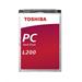 TOSHIBA HDD L200 Laptop PC 2TB, SATA III, 5400 rpm, 128MB cache, 2,5"