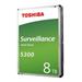 TOSHIBA HDD S300 Surveillance 8TB, SATA III, 7200 rpm, 256MB cache, 3,5", BULK