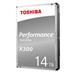 TOSHIBA HDD X300 14TB, SATA III, 7200 rpm, 256MB cache, 3,5"